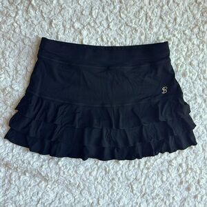 Sofibella tennis pickleball black ruffle S skirt